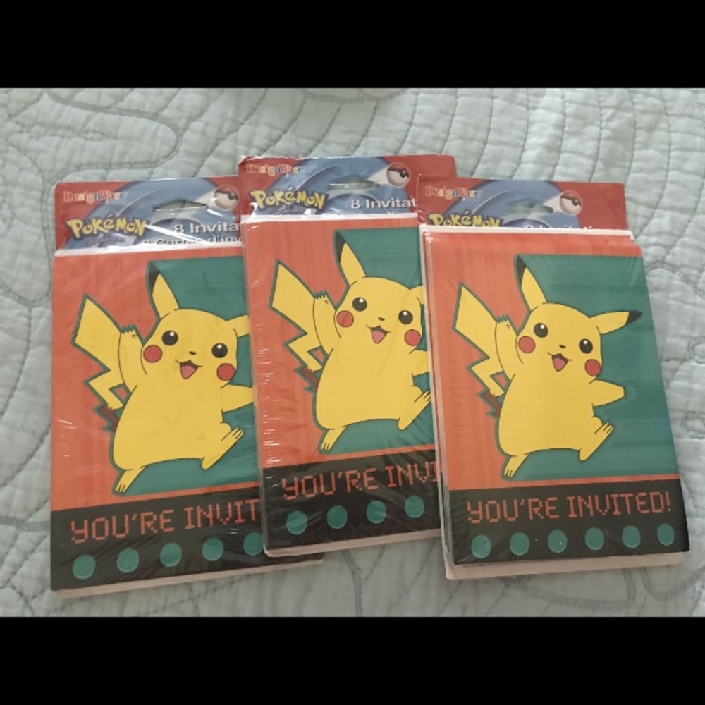 New 32 Pokemon birthday invitations